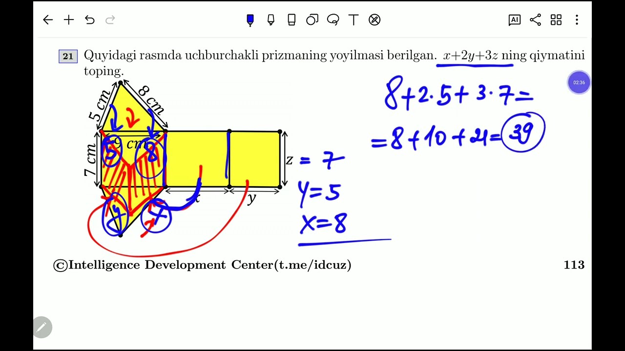 MATEMATIKA 2-KITOB 11-MAVZU I VIDEO DARSLIK(2-QISM) I Yosh iqtidor egalari uchun
