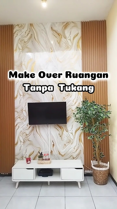 Make Over TV Room Without a Craftsman #wallpanel #wallpaper @BunbunsProject