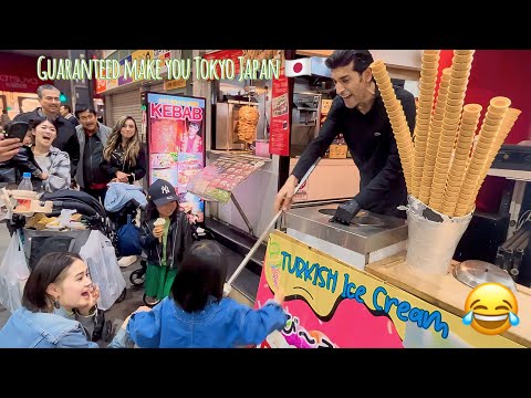 Surprising a Little Japanse Girl Turkish Ice Cream In Tokyo Japan Funny Videos