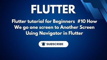 Flutter tutorial for Beginners  #10 Go One screen to Another Screen Using Navigator in Flutter