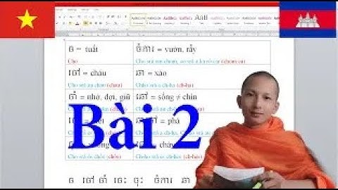 BÀI: 2   Cách Ghép Phụ Âm ច - ឆ Với Nguyên Âm Tiếng Khmer - Campuchia