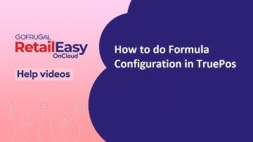How to do Formula configuration in Retail Easy On Cloud (TruePOS)