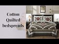 California King Quilt Set 100% Cotton Quilted bedspreads and Pillow Shams Reversible Greenred Iris