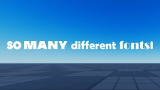 Did you know there are 81 different roblox fonts? - Roblox Tutorial
In todays video I’m going to be showing you how you can use Roblox’s relatively new font library and showing you the basics all around the new fonts and what you can use them for.
This is a brand new feature so expect a lot of changes coming to this feature in the future!
Do you want to chat and talk about Roblox with us? Join us on our forums:
https://forums.thecookie.dev/
If you have any problems, you can always ask someone on our forums linked above!
Thanks for watching & I hope you now have fun generating scripts. Did you know there are 81 different roblox fonts? - Roblox Tutorial
