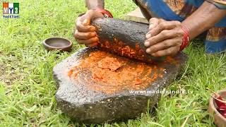 #Grandma Making Anchovies Recipe with Tamarind Leaves | Smelt Fish Curry | Nethallu Chintachiguru
