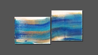 Limitless ocean / swipe tecnique / pour painting / abstract painting / relaxing
