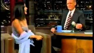Salma Hayek on Letterman - Breasts