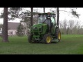 #25 John Deere 3046R Cab Tractor Mid Mount Mower Cutting Grass