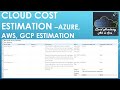 Cloud cost estimator - Azure, GCP, AWS estimator - Part 1