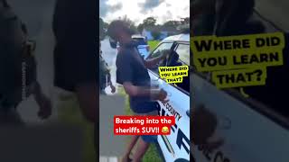 Breaking into the SHERIFF’s Car… 🤦🏾‍♂️ RIGHT IN FRONT OF HIM