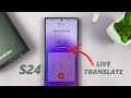 How to set up live translate on samsung galaxy s24  s24  s24 ultra