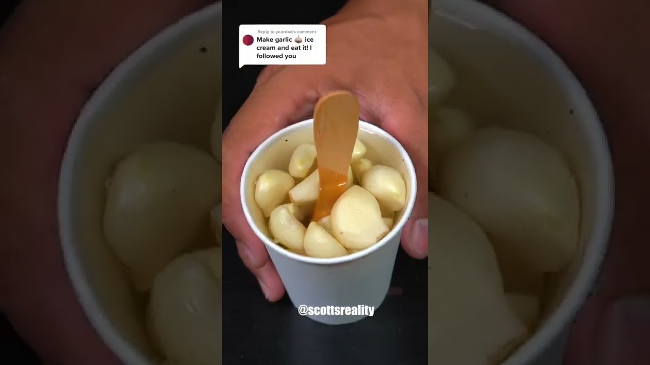 I made GARLIC 🧄 ice cream! 🍦