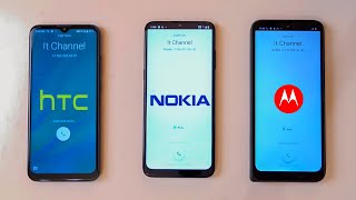HTC Wildfire E3 vs Nokia G21 vs Motorola Defy Incoming Call