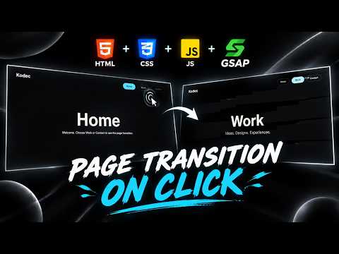 🔥 GSAP Menu Click Page Transition | Smooth Website Page Transition Animation with GSAP 🚀