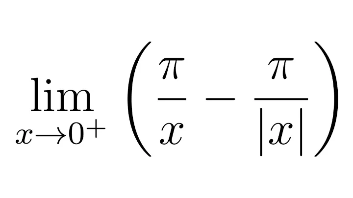 Calculus: Limit of (pi/x - pi/|x|)) as x approaches 0 from the right