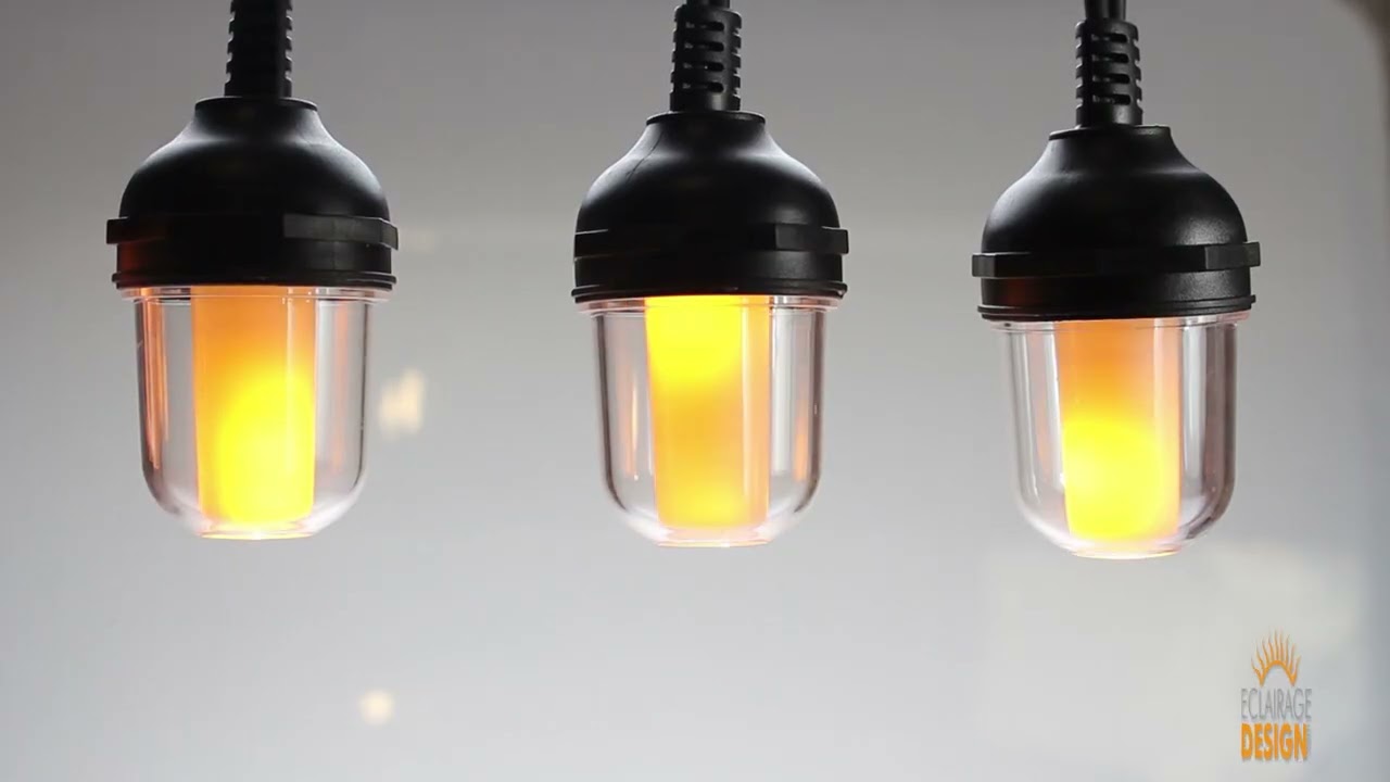 Guirlande LED Effet Flamme LED 8 Ampoules 4,2 mètres