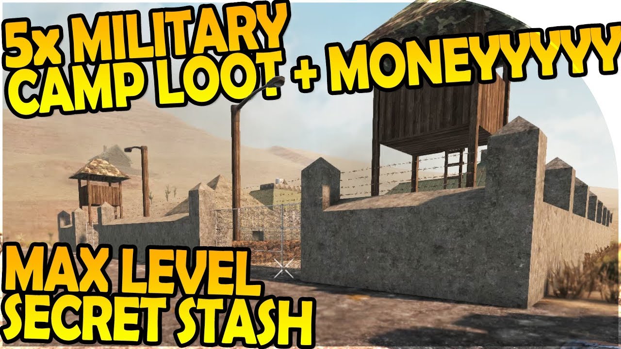 5x MILITARY CAMPS LOOT + MAX LEVEL SECRET STASH 7 Days to Die Alpha