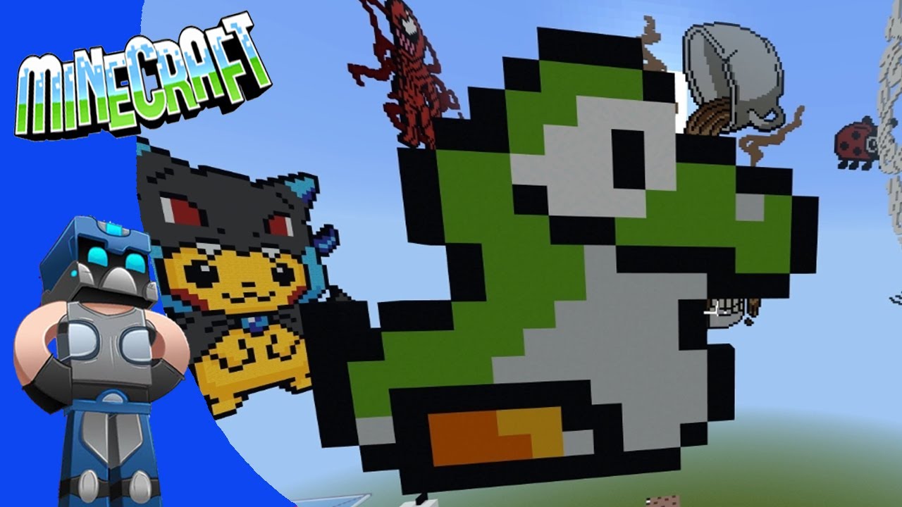 Minecraft Pixel art Yoshi 8-bits Tutorial - Como hacer yoshi pixel art ...