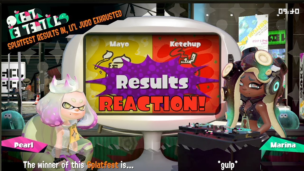 Splatoon 2 Splatfest 27 (Mayo VS Ketchup 2) Results Reaction YouTube