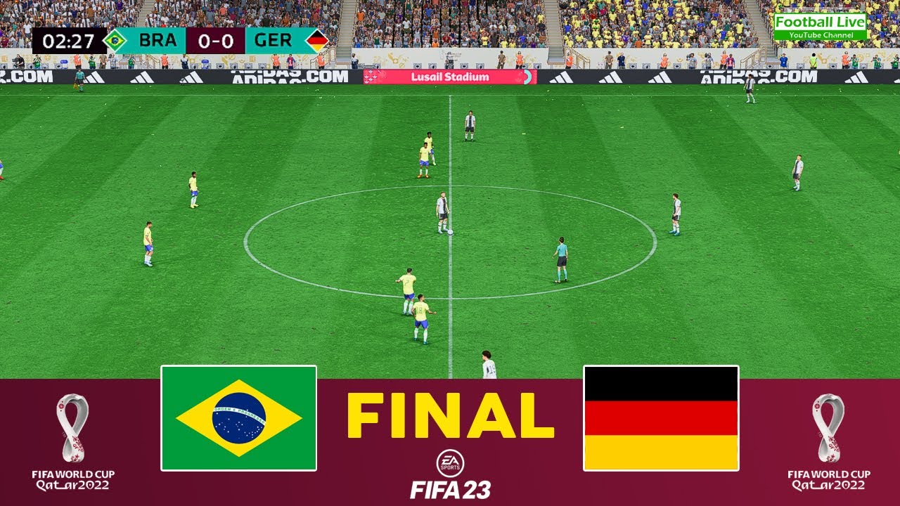 FIFA 23 Brazil vs Germany - Final World Cup Qatar 2022 Neymar vs Germany Gameplay PC