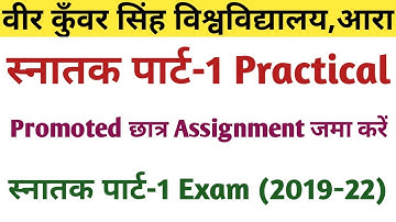 Vksu स्नातक पार्ट-1 Practical Exam कब होगा | Promoted छात्र कल से Assignment जमा करें |