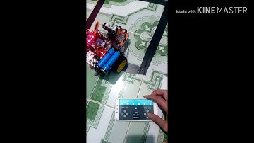 Robot follow line, avoid object and control by Bluetooth