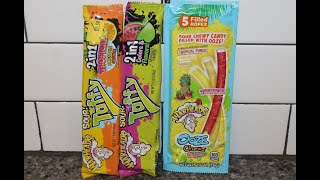 WarHeads Sour Taffy 2in1 Pineapple Orange & Watermelon Green Apple and Tropical Ooze Chewz