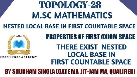 Nested local base in first countable space|Properties of first countable space |Nested local base-28