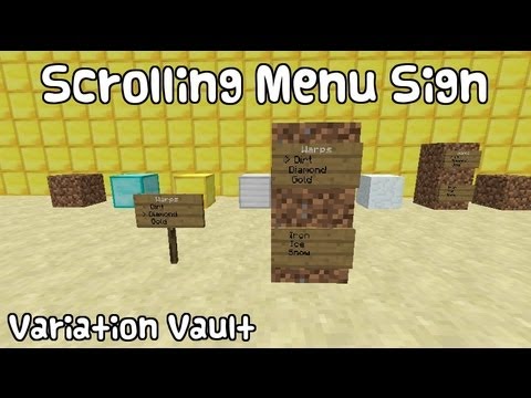 Minecraft Bukkit Plugin - Scrolling Menu Sign - That run commands!