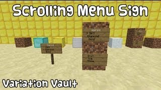 Minecraft Bukkit Plugin - Scrolling Menu Sign - That run commands!
