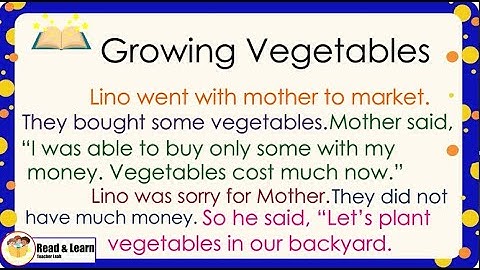 Developing Reading Power 3 l Exercise No. 10: Growing Vegetables