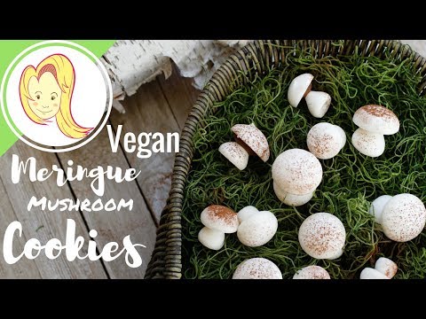 VEGAN Meringue Mushroom Cookies - Perfect for the Holidays