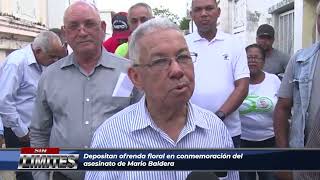 Depositan ofrenda floral en conmemoración del asesinato de Mario Baldera