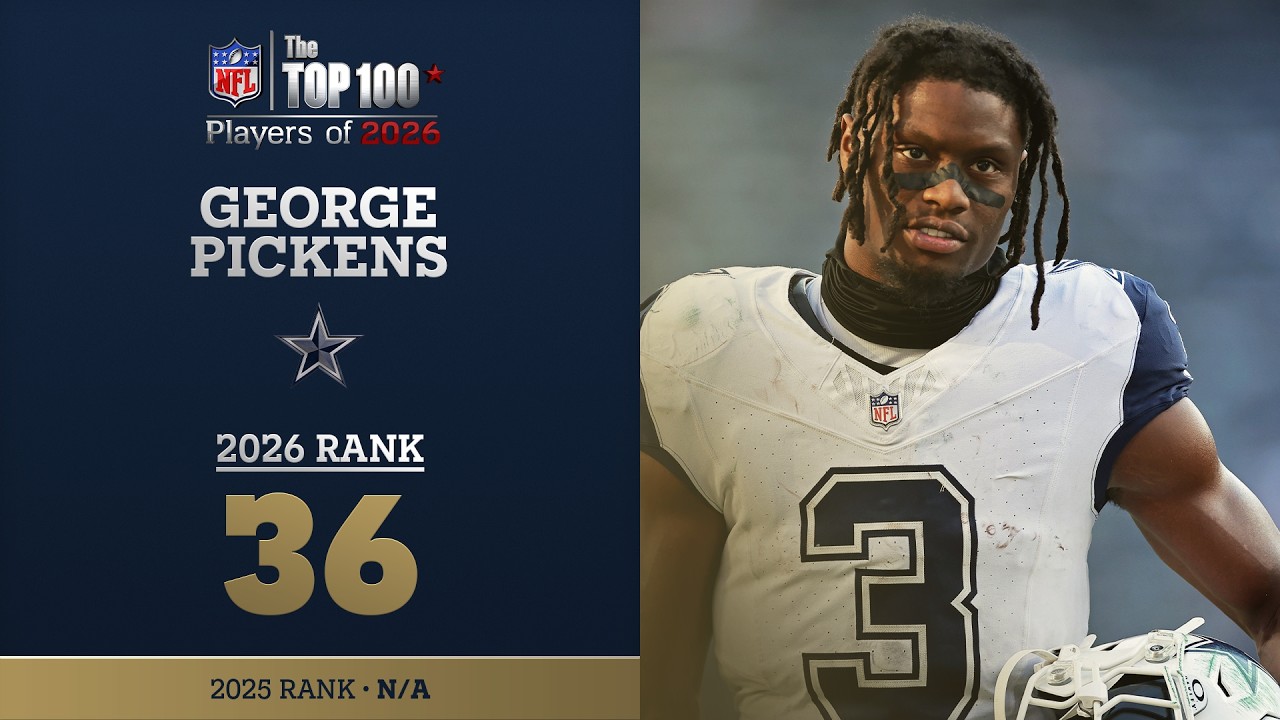WATCH: 36: George Pickens (WR, Cowboys) | Top 100 Players of 2026