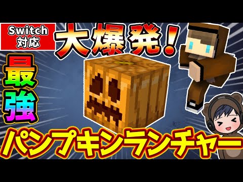 【マイクラ】カボチャが大爆発！パンプキンランチャーが作れる最強コマンド！