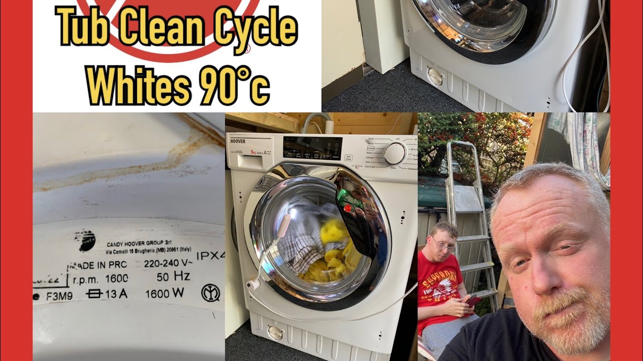 Hoover Integrated HBWM916TAHC, Tub Clean Using Whites 90°c Cycle servisslimline YouTube