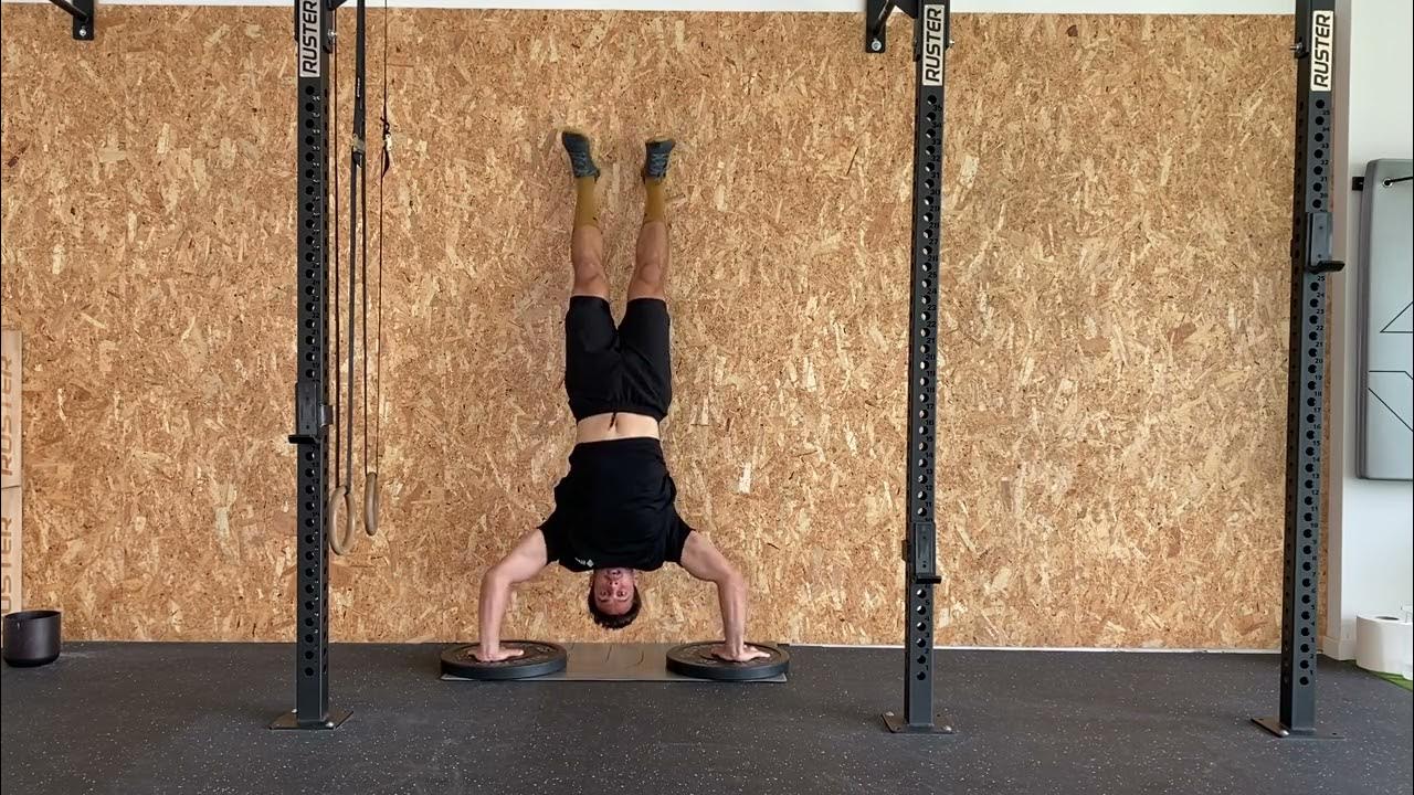 Deficit Strict Handstand Push Up Flexiones de pino con déficit YouTube