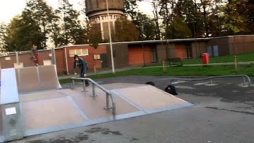 kickflip front board handrail
