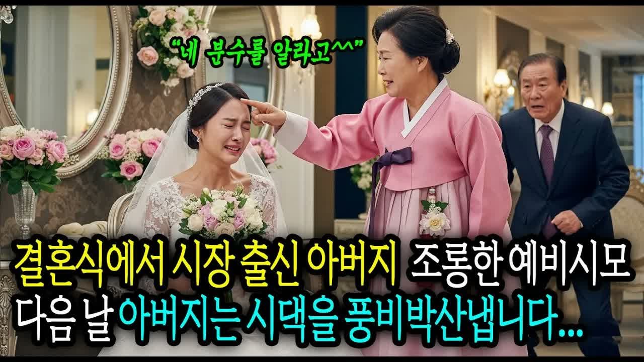 결혼식에서 시장 출신이라며 뺨 때린 시어머니, 아버지는 다음 날 사돈 집안을 풍비박산 냈습니다 #사연라디오 #오디오북 #인생사연 #노후의지혜