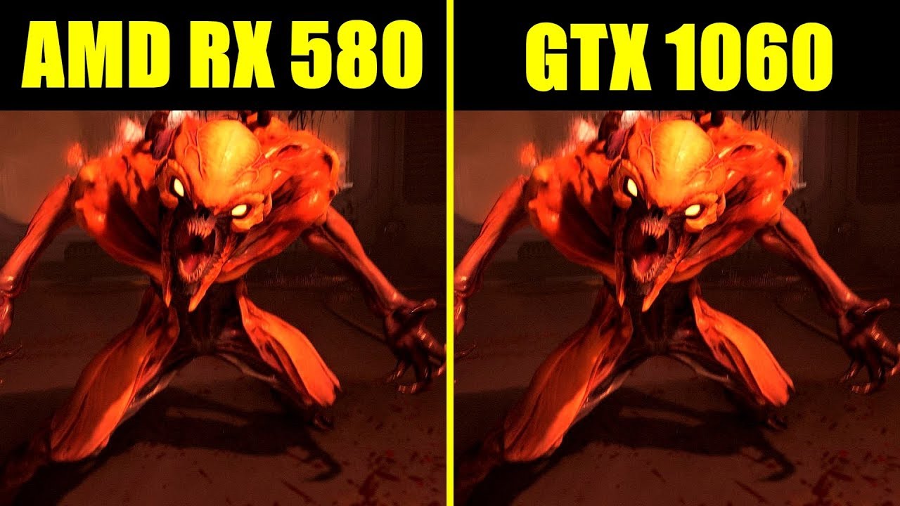 Doom Vulkan Update GTX 1060 Vs AMD RX 580 Frame Rate Comparison Doom Vulkan Update GTX 1060 Vs AMD RX 580 Frame Rate Comparison