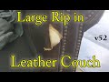 Large Rip in Leather Couch v52