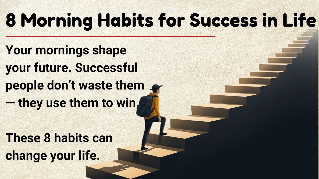 8 Miracle Morning Habits for a Successful Life || Graded Reader || Improve Your English Fluency✅️