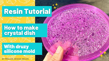 Resin tutorial: How to make crystal dish with Druzy silicone molds