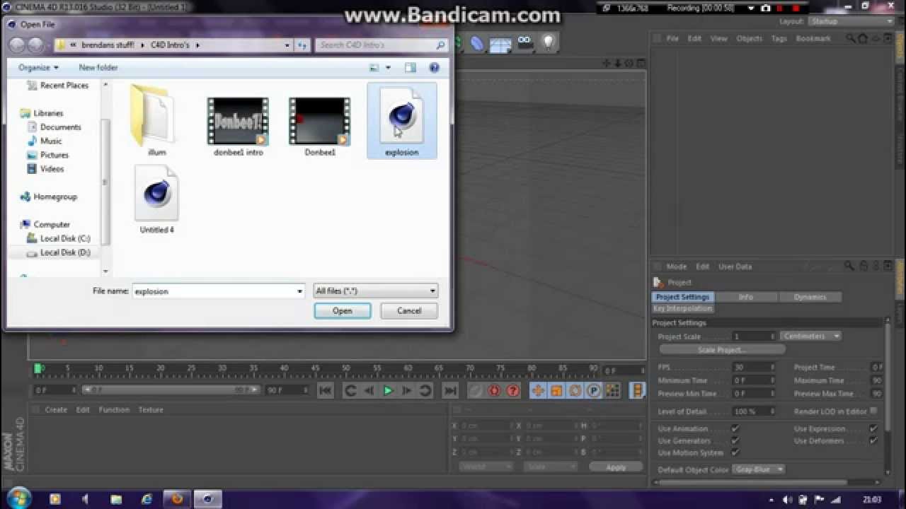 Cinema 4D tutorial R13 - how to keyframe and render your projects - YouTube