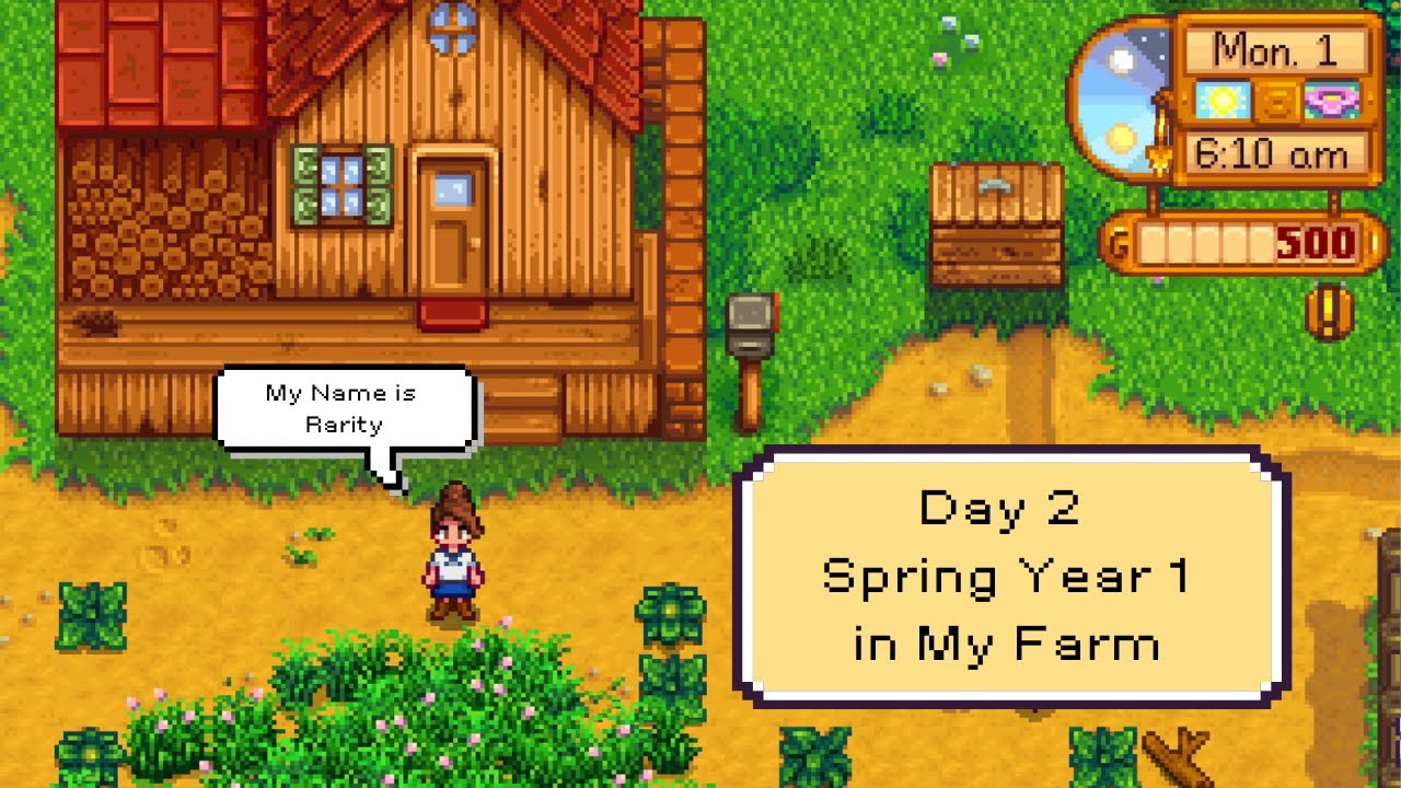 Year 1 Spring Day 2 - Stardew Valley Gameplay River Farm