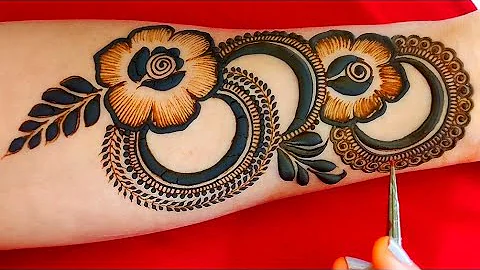 Easy Gulf Style Arabic Henna Designs  |Latest Ramzan Eid Special Mehndi 2023 |Round Mehendi Designs