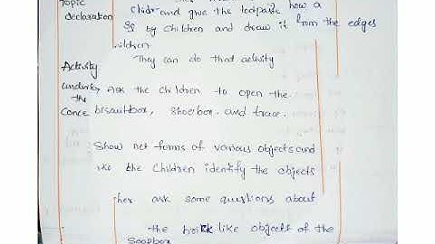 4th class Maths lesson plan ( many objects different shapes 5 )