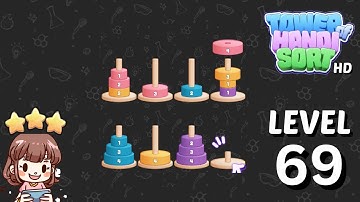 Tower of Hanoi Sort Level 69 Solution Walkthrough