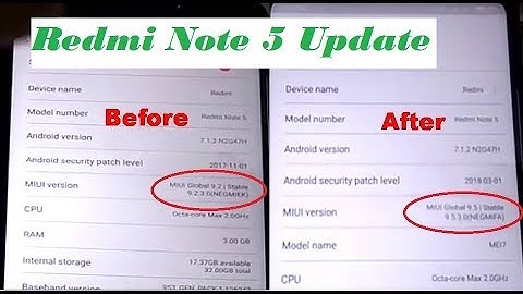 Redmi Note 5 MIUI 9.5 Global  Update