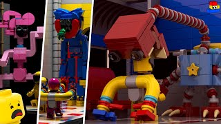 I made LEGO sets of Project Playtime monsters ATTACKING! (Huggy Wuggy, Mommy Long Legs and Boxy Boo)